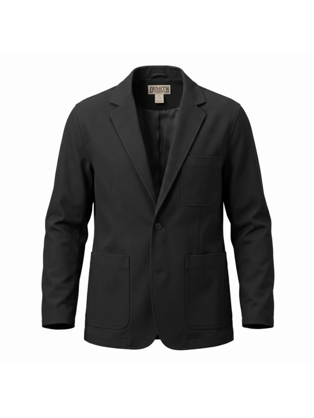 Duluth Trading Co Blazer Jacket Black Conceal Carry Cotton Notch Lapel Men Large